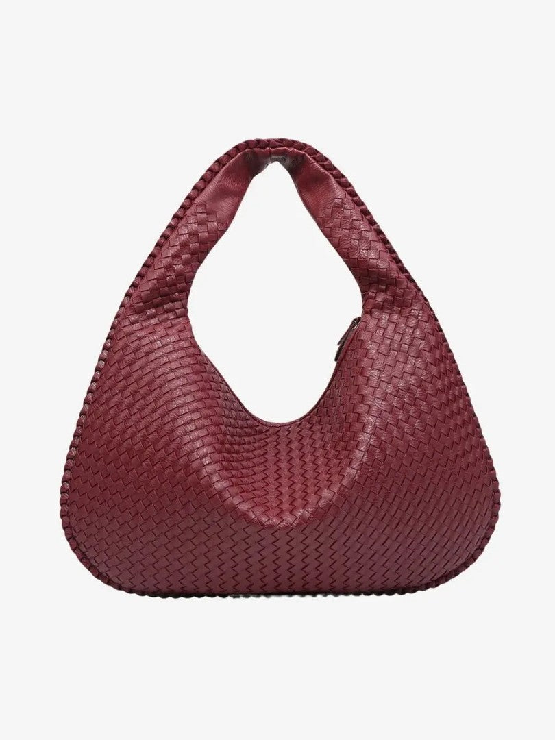 Braided leather hobo shoulder bag - product photo 1