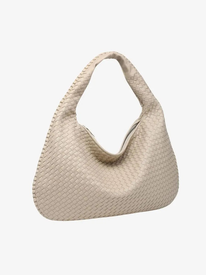Braided leather hobo shoulder bag - product photo 3
