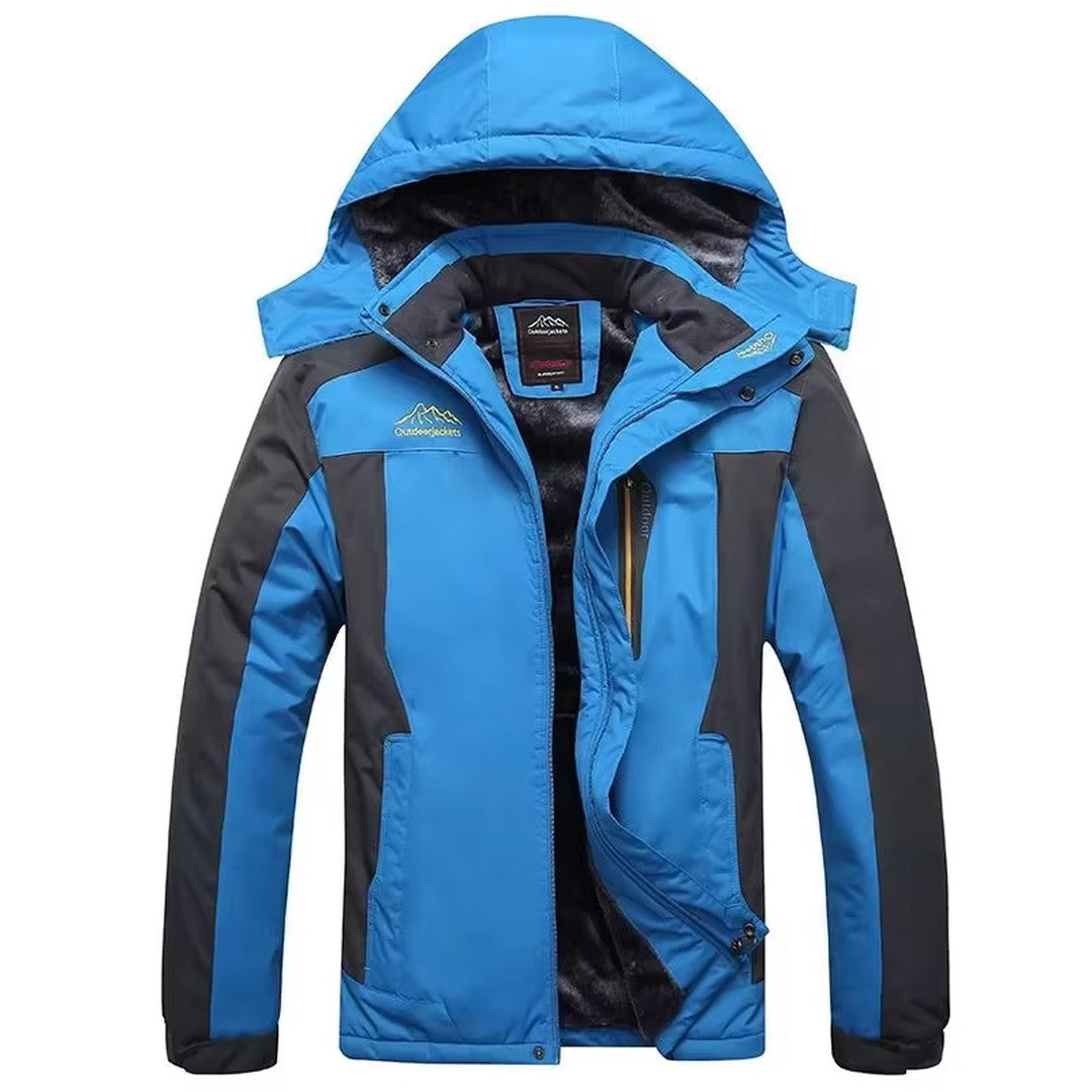 Man wearing the Fabian men's waterproof jacket, front view