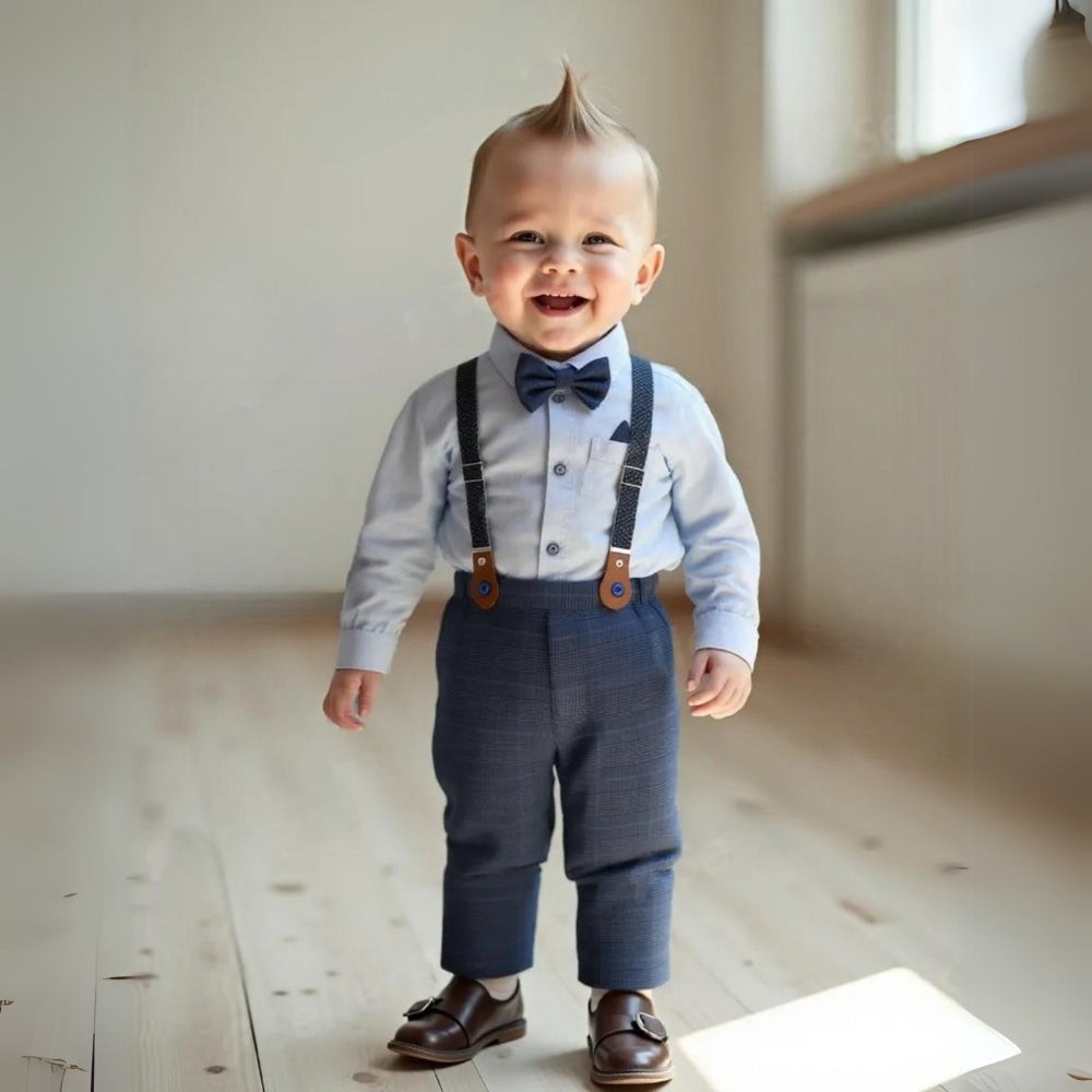 Boys three-piece suit with vest and bow tie - product photo 8