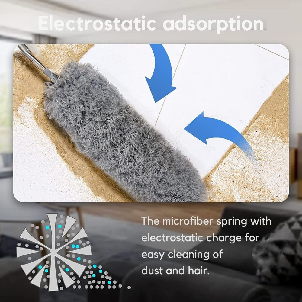 Telescopic microfibre duster with bendable head - product photo 5