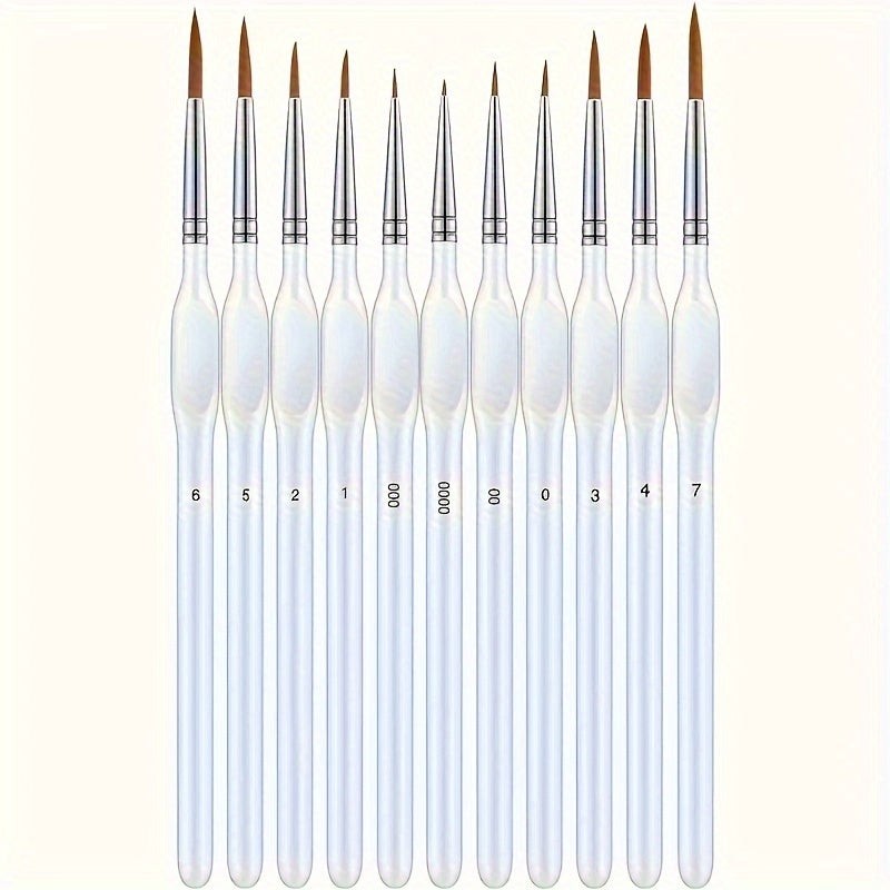 Eleven-piece fine detail paint brush set - product photo 3