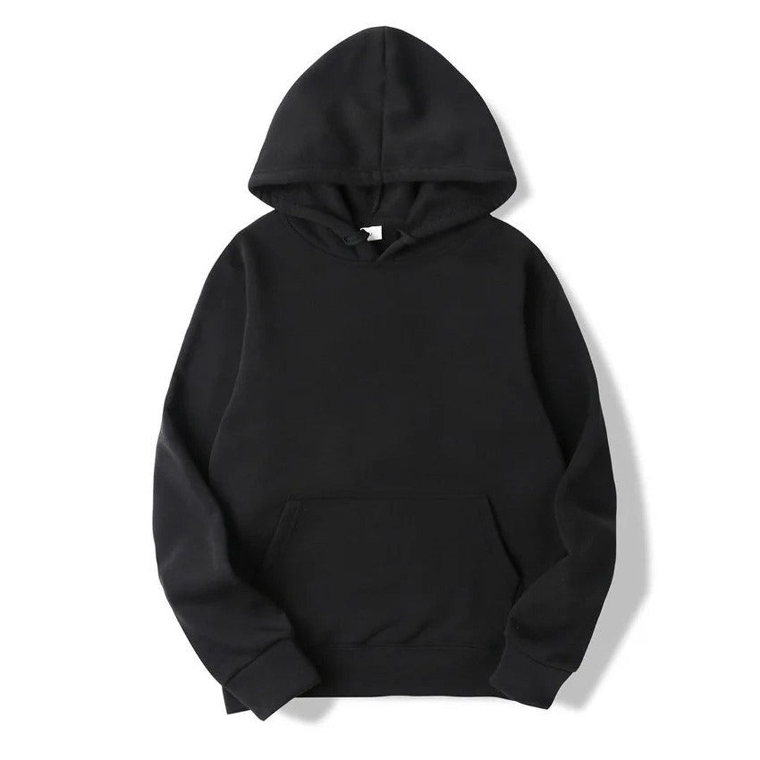 Woman wearing the Fleur women's regular-fit hooded pocket detail bag, side view