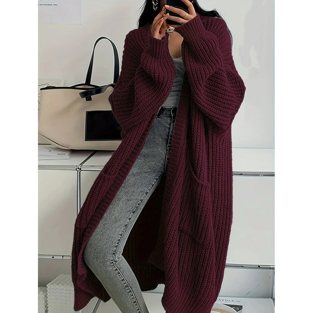 Woman wearing the Francesca women's pocket detail cardigan, 8 view