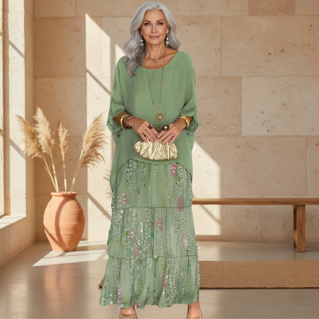 Luna | Women's Boho Layered Lace Maxi Dress