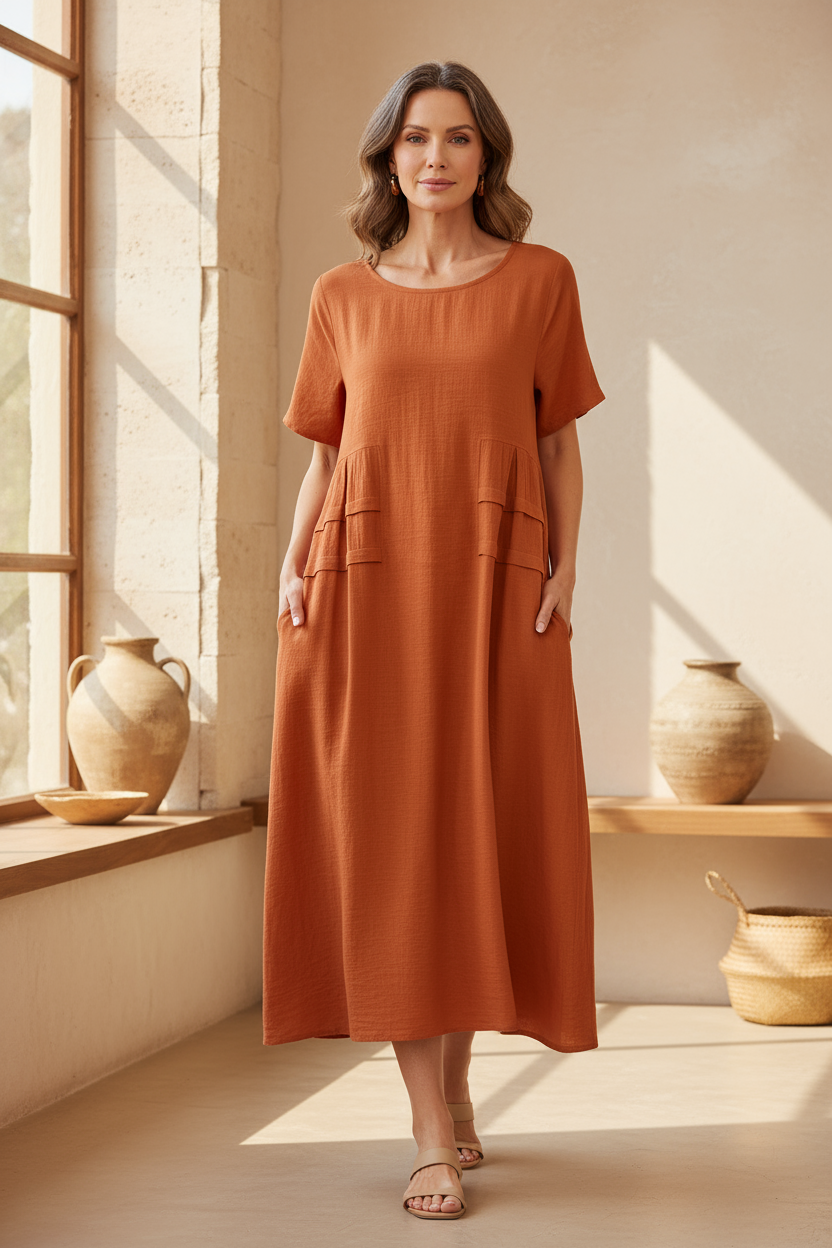 Freya | Women's Relaxed Fit Beach Midi Dress