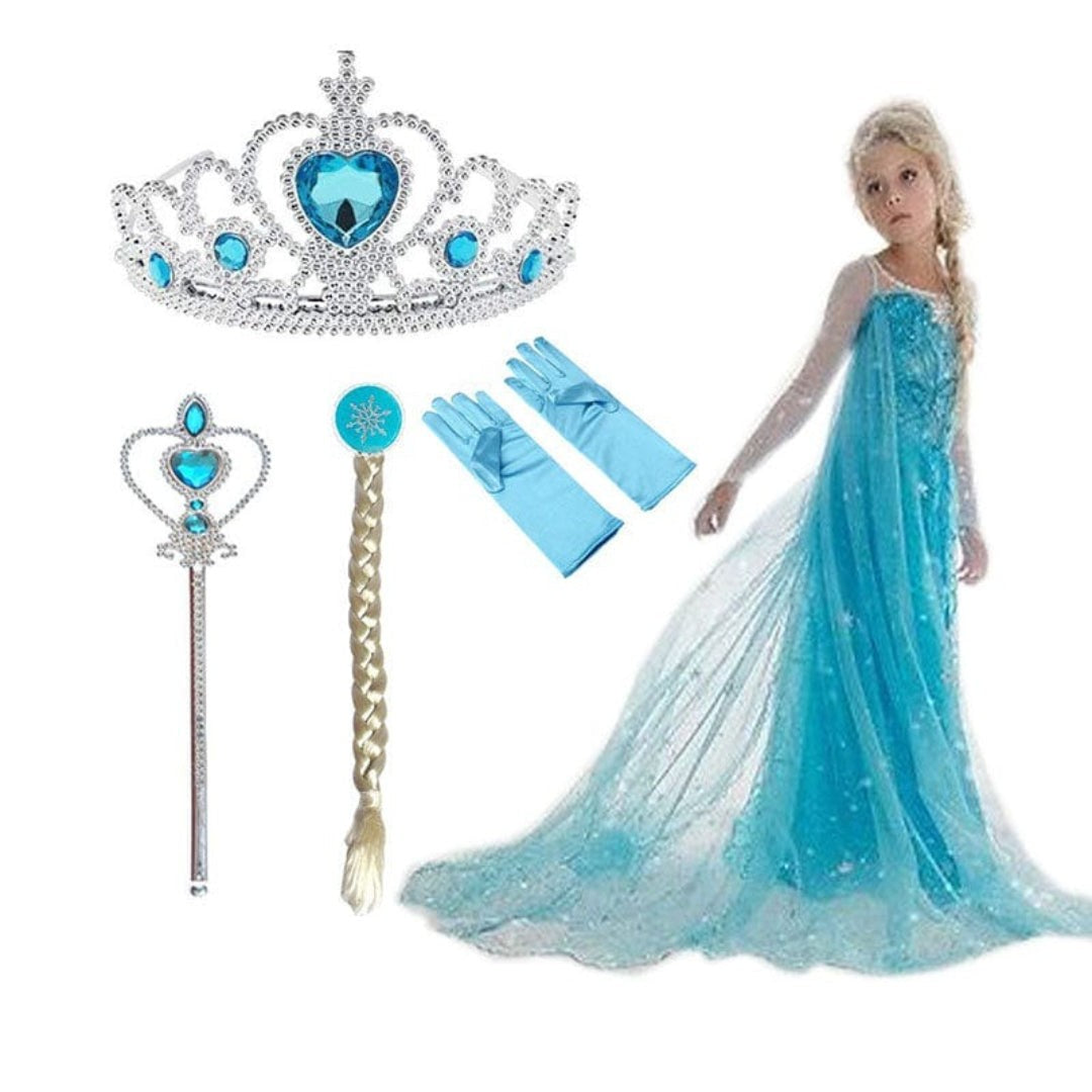 Pale blue ice queen costume gown - product photo 3