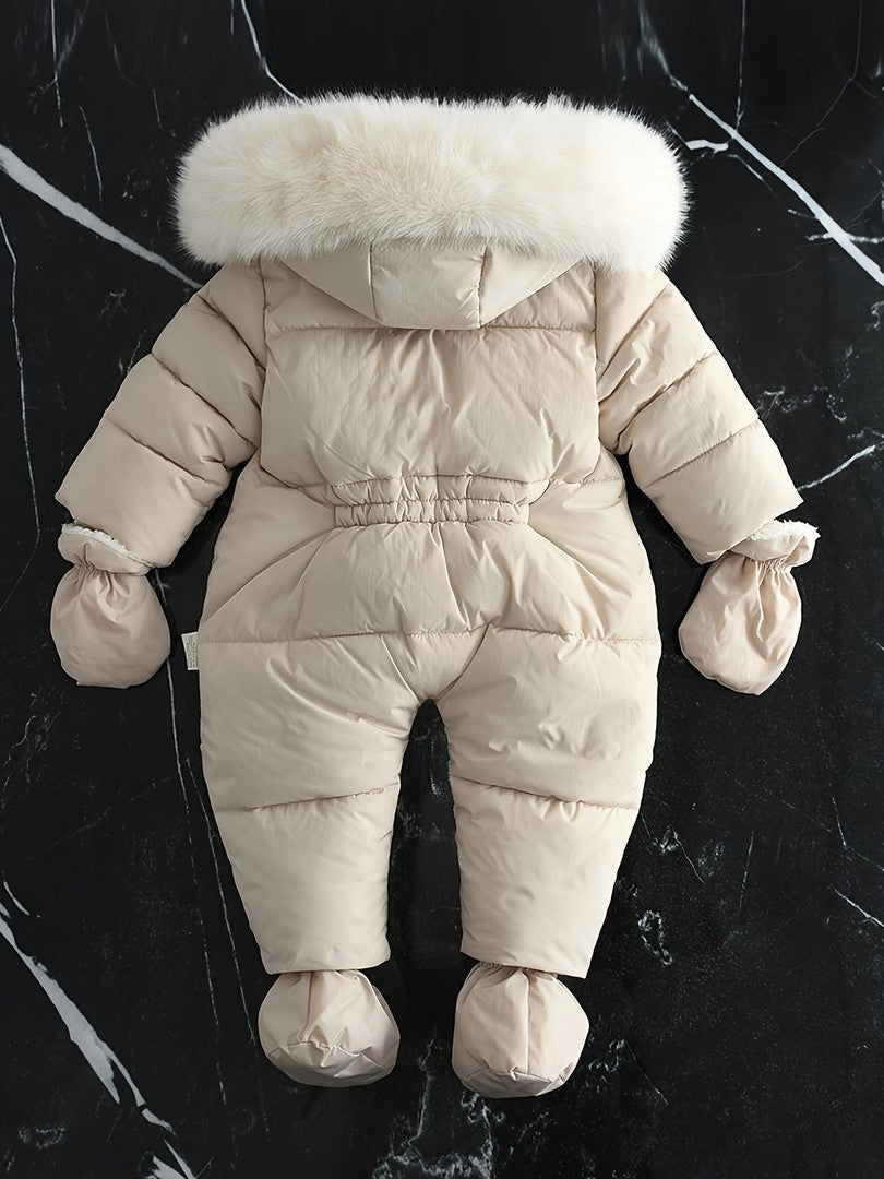 Padded hooded baby snowsuit - product photo 5