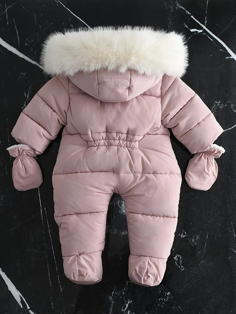Padded hooded baby snowsuit - product photo 8