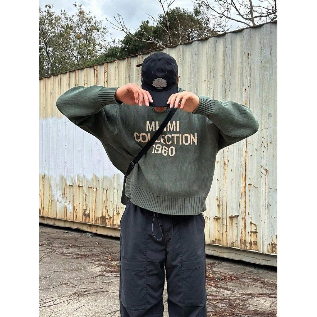 Man wearing the Garrett men's cotton streetwear sweater, 8 view