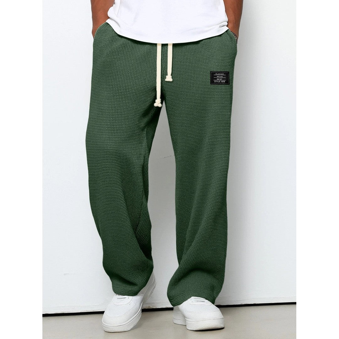 Man wearing the Gerard men's relaxed denim breathable pants, 9 view