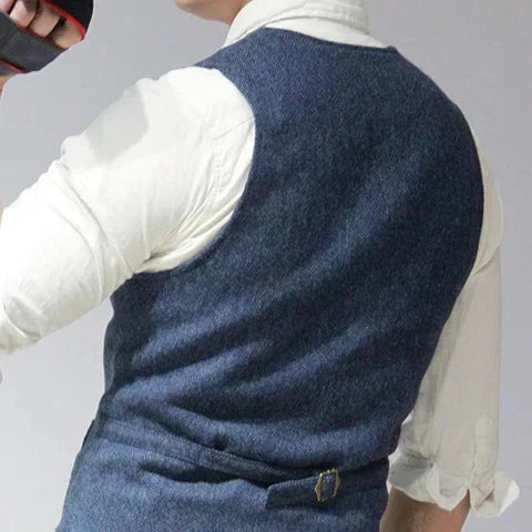 Alfred | Men's Herringbone Tweed Waistcoat