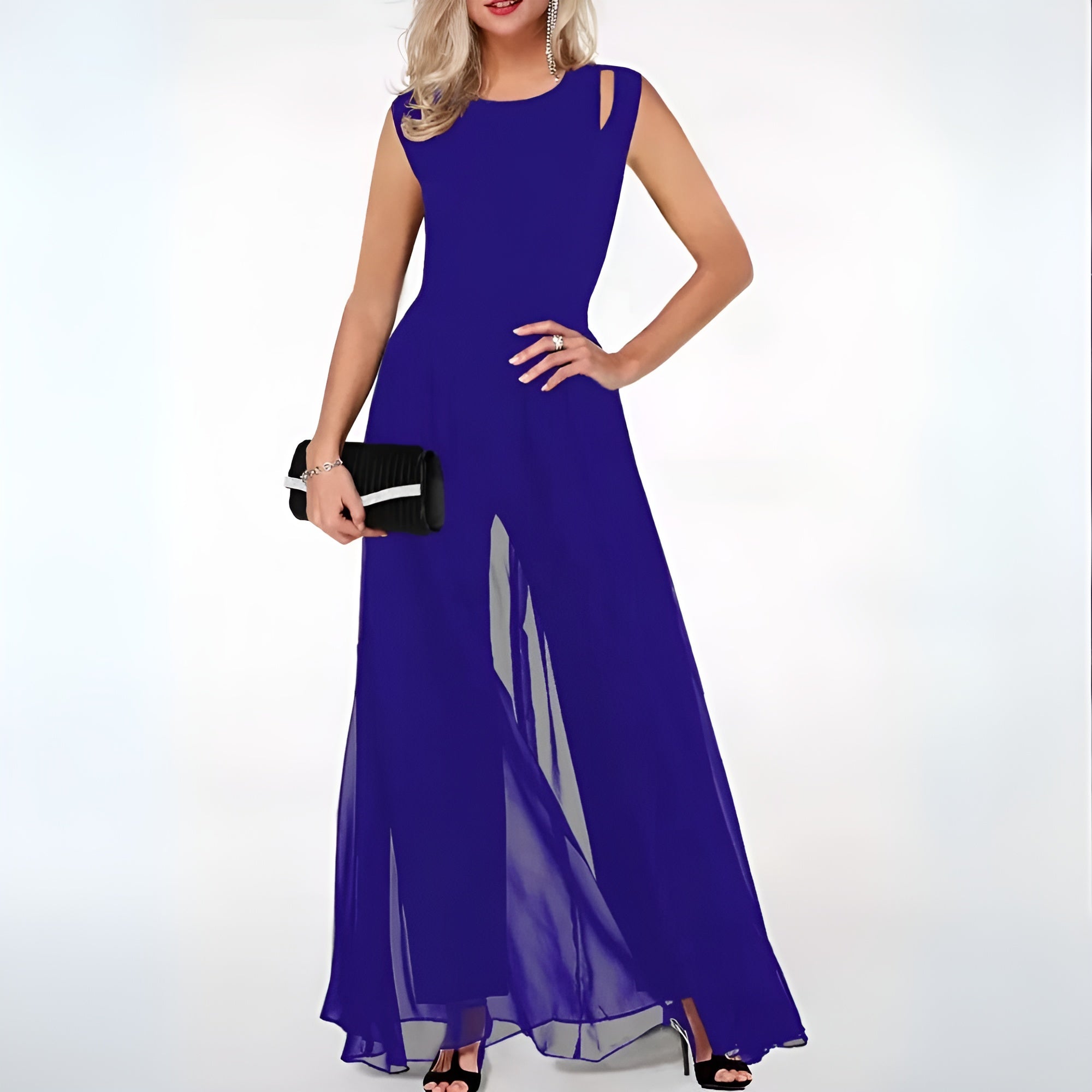 Zelia | Women's Sheer Overlay Wide-Leg Outfit