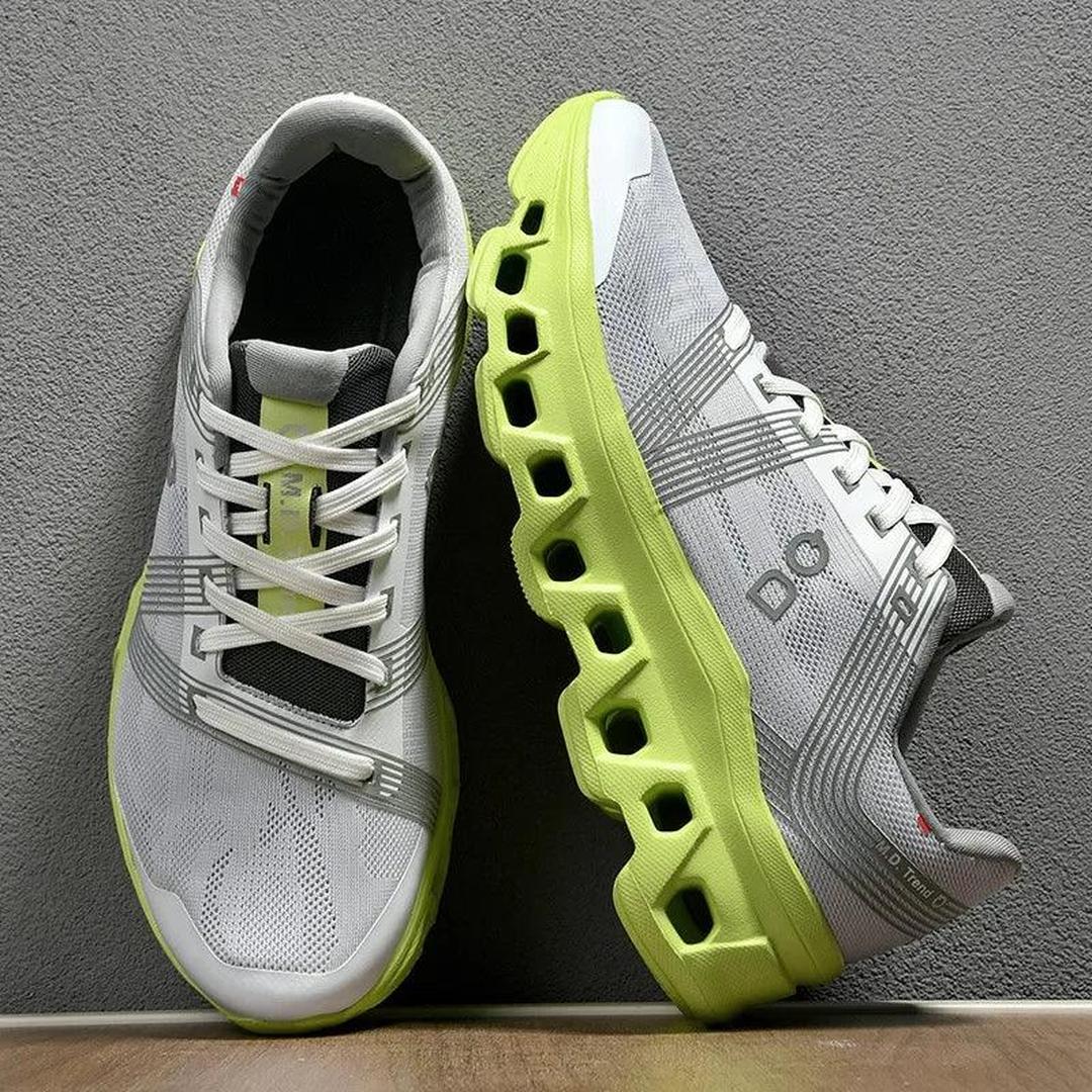 Man wearing the Gordon men's sneakers, side view
