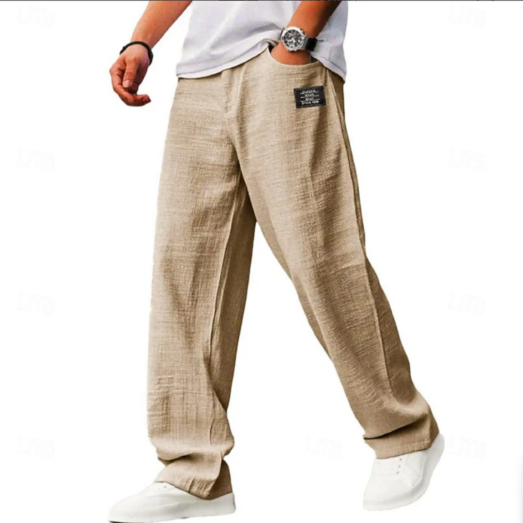 Man wearing the Gustav men's casual pants, back view