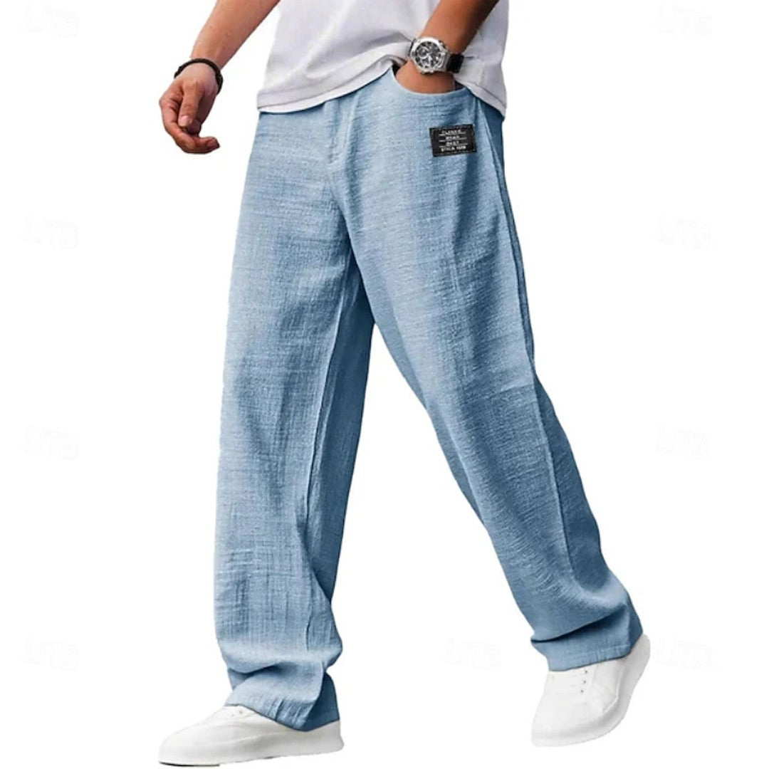 Man wearing the Gustav men's casual pants, front view