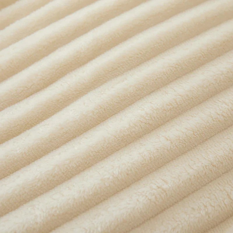 Wide striped flannel fleece blanket - product photo 17