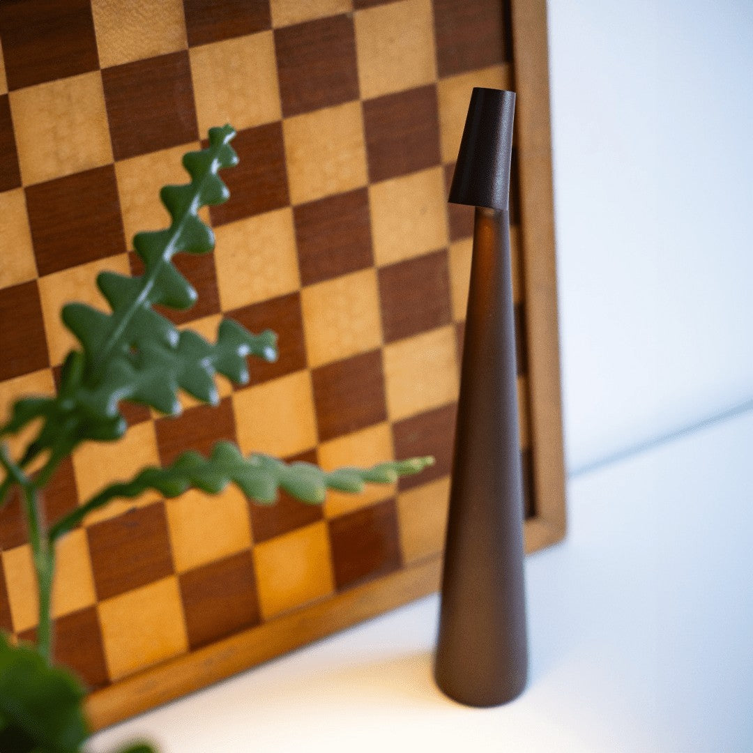 Cordless metal LED table lamp with touch dimming - product photo 2