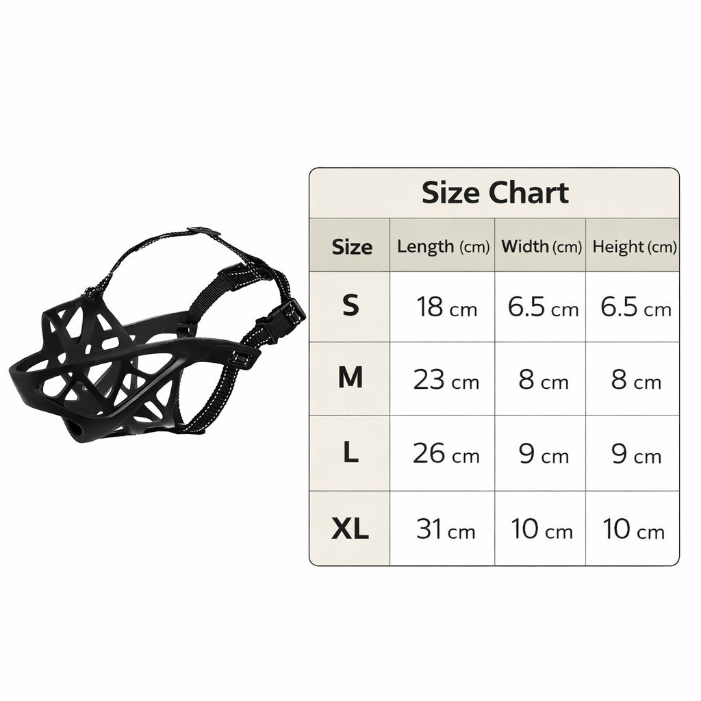 Soft breathable fabric dog muzzle - product photo 11