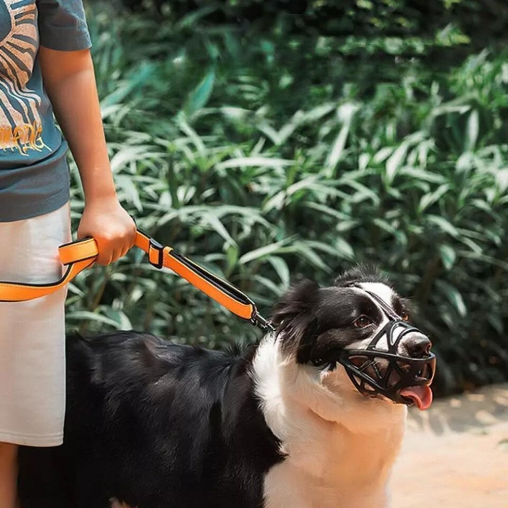 Soft breathable fabric dog muzzle - product photo 6