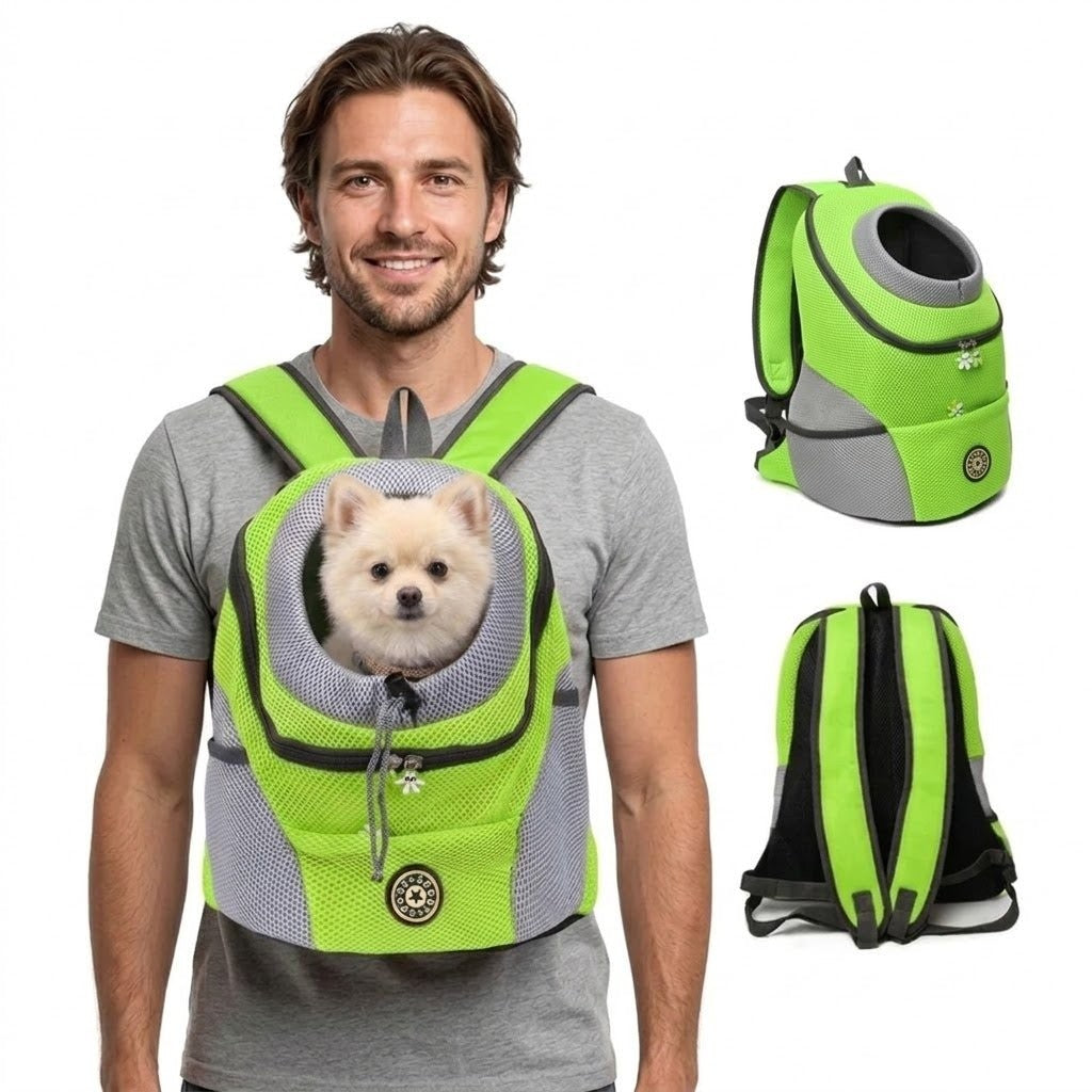 Dog carrier backpack with mesh panels - product photo 10
