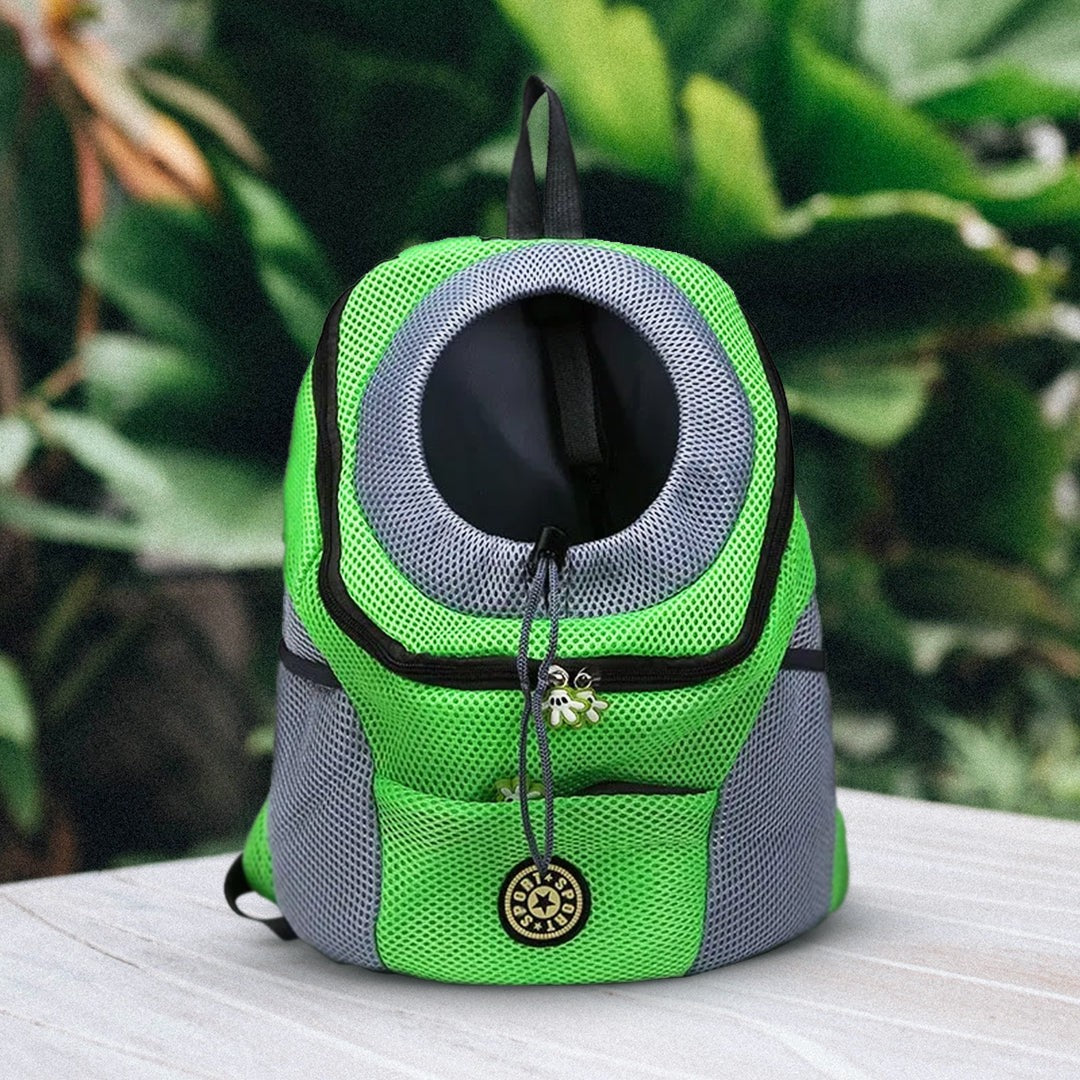 Dog carrier backpack with mesh panels - product photo 2