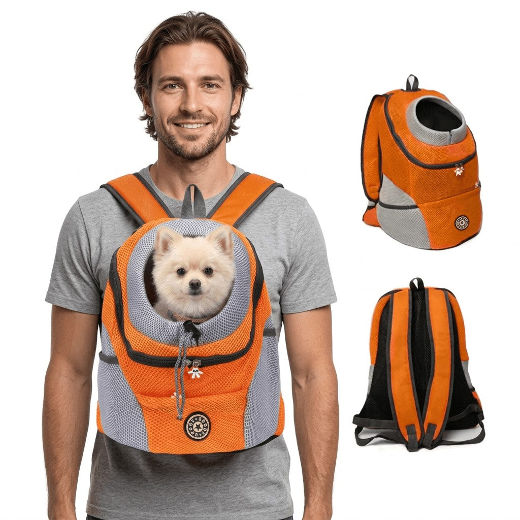 Dog carrier backpack with mesh panels - product photo 8