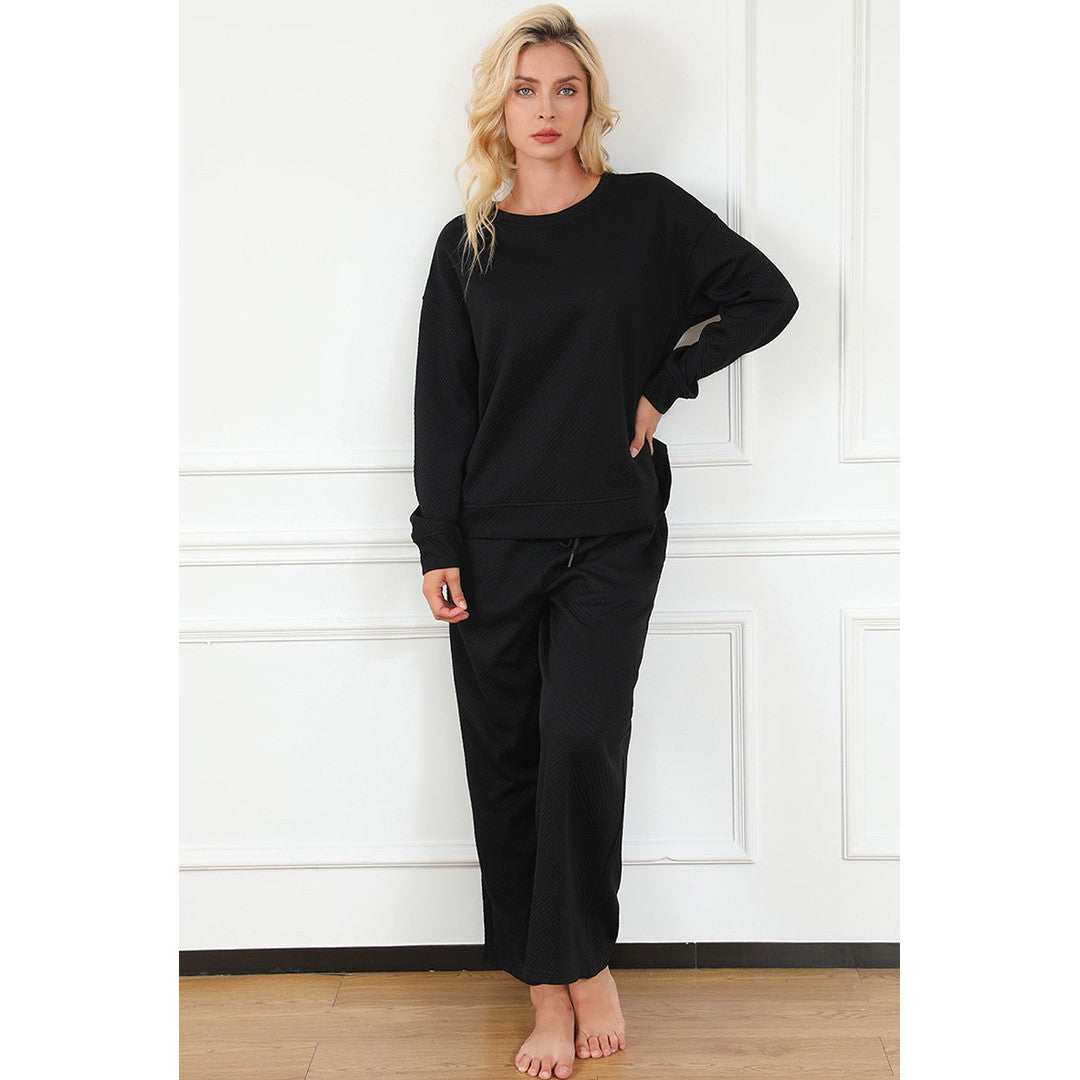 Woman wearing the Hazel women's dress, flatlay view