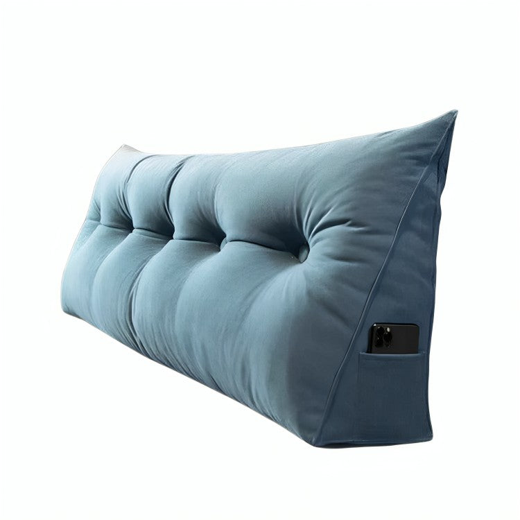 Wedge headboard cushion used as a reading backrest - product photo 1