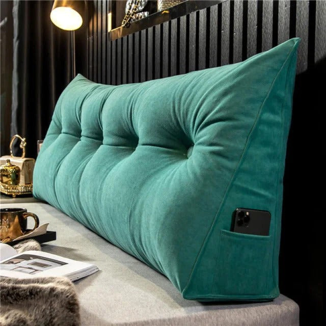 Wedge headboard cushion used as a reading backrest - product photo 6