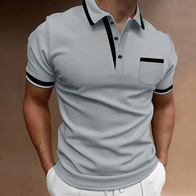 Damon | Men's Classic Contrast Trim Polo Shirt