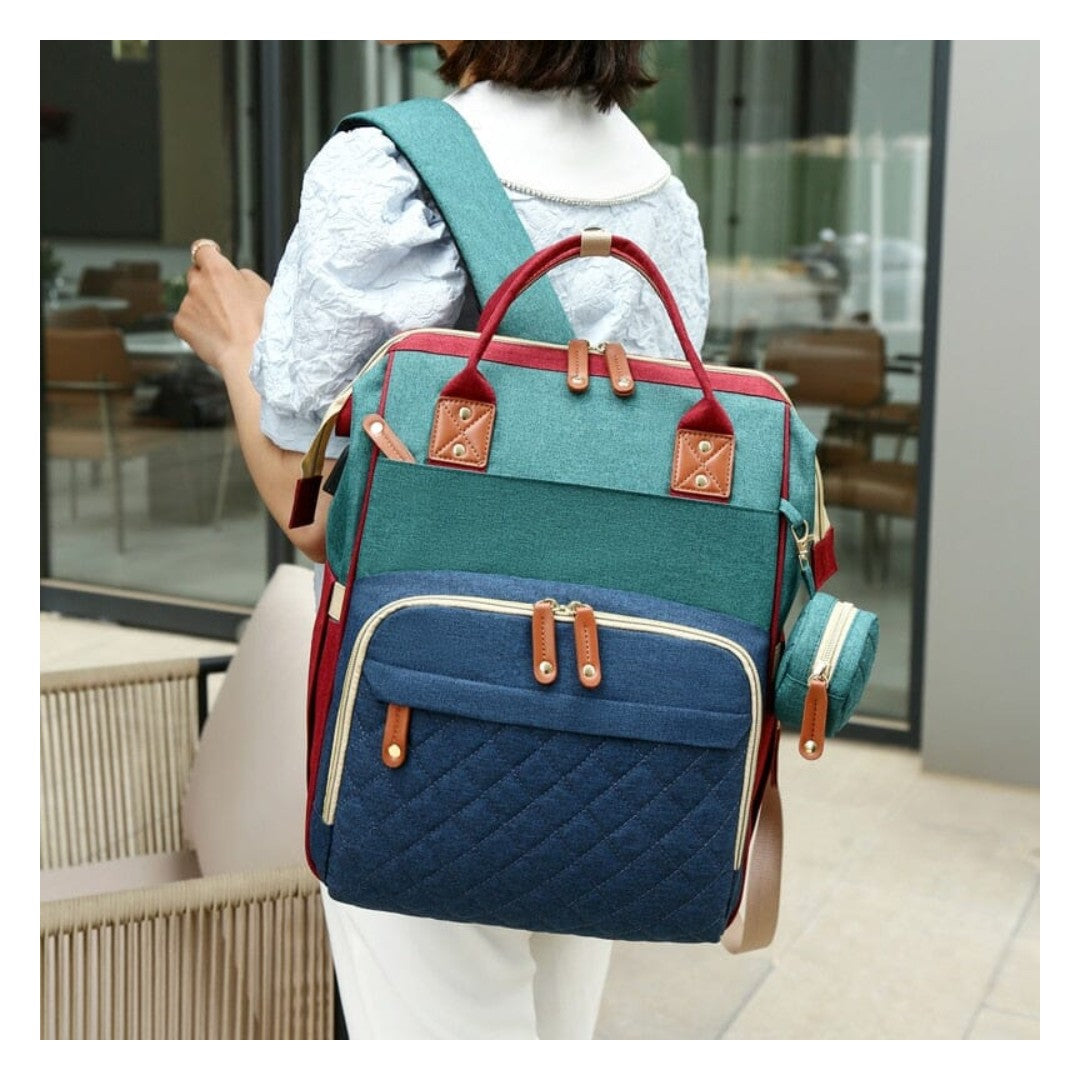Wide-opening diaper bag backpack - product photo 10