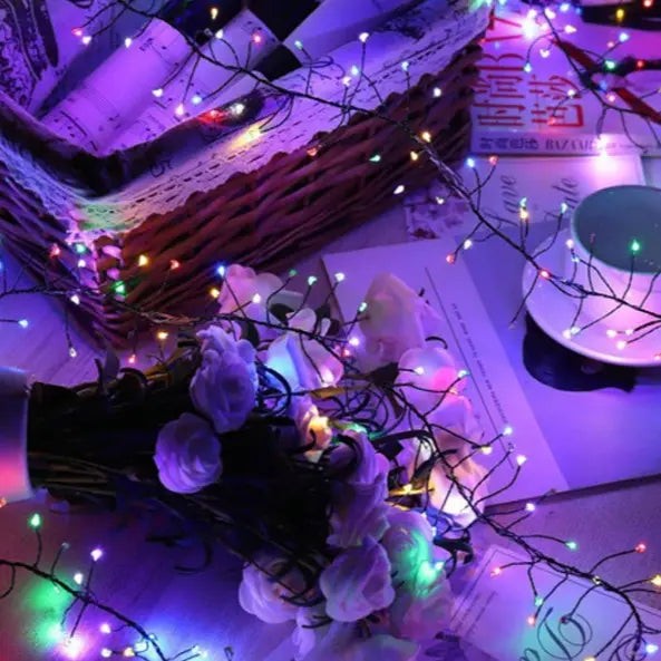 Copper wire LED Christmas tree string lights - product photo 5
