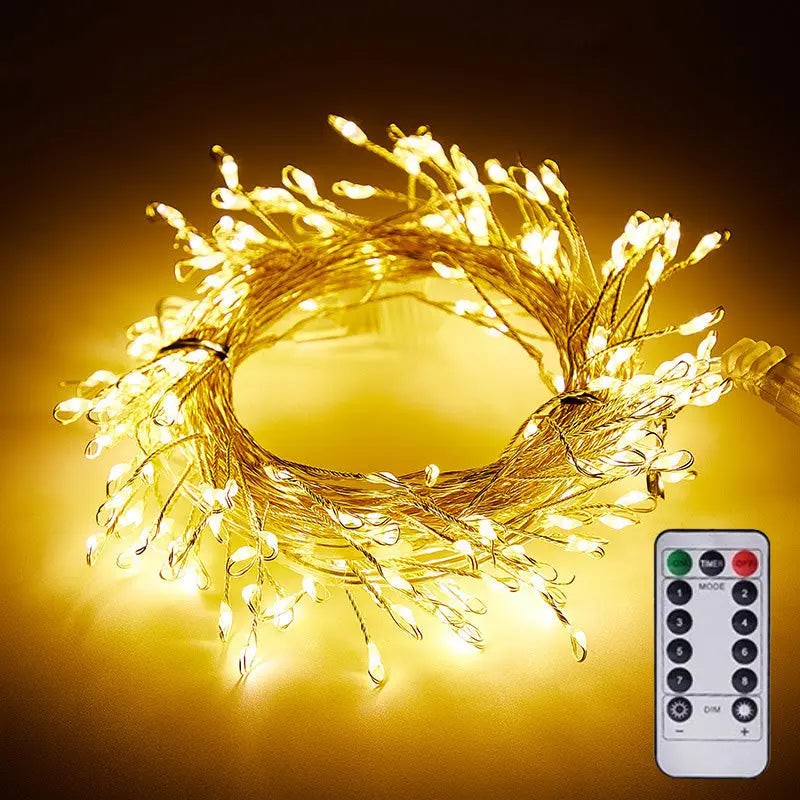 Copper wire LED Christmas tree string lights - product photo 7