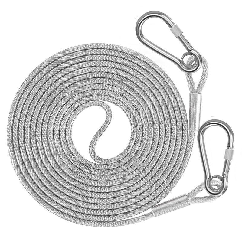 Chew-resistant steel cable dog tether - product photo 11
