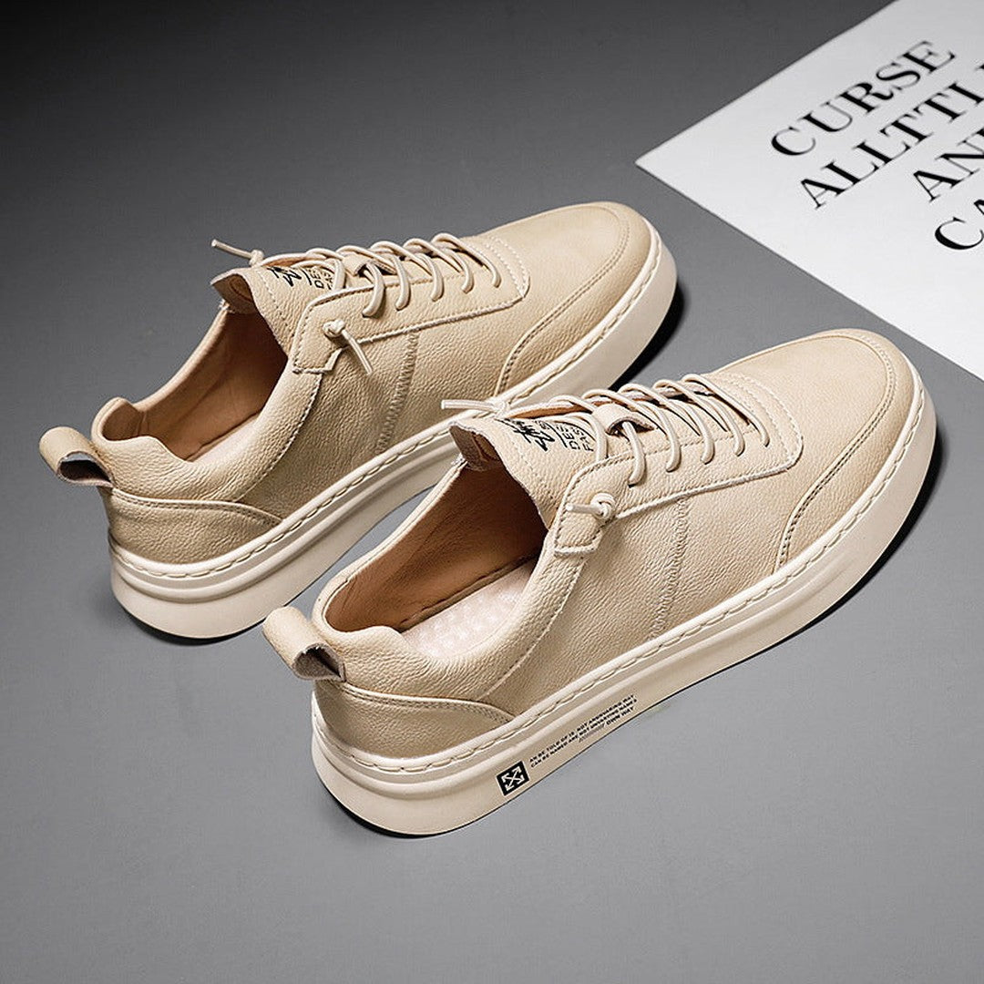 Man wearing the Hugo men's shoes, flatlay view