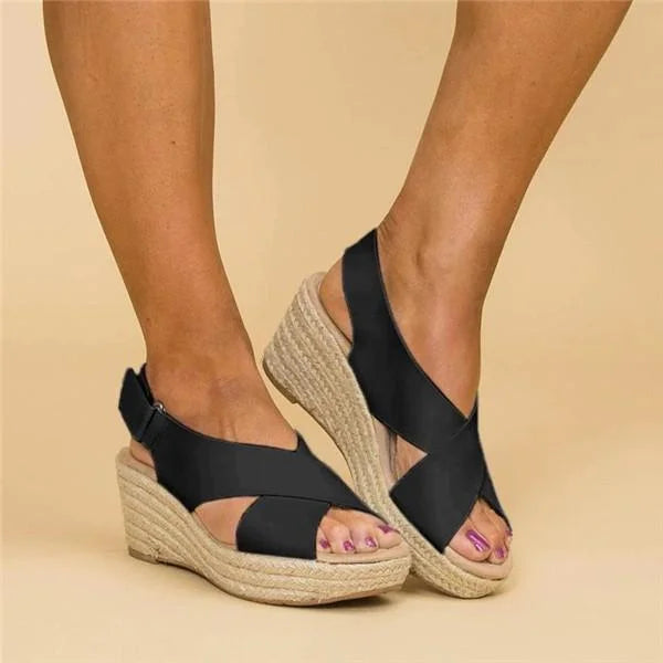 Zoe | Women's Espadrille Wedge Strap Sandals
