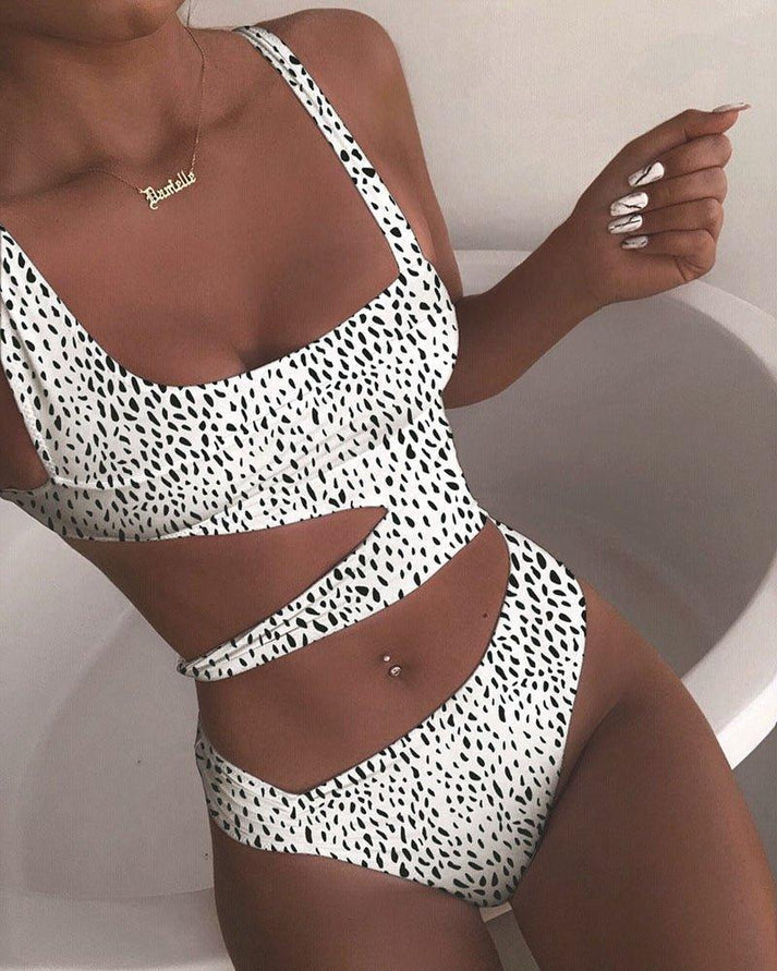 Sienna | Women's Wrap Detail Cut-Out One-Piece Swimsuit