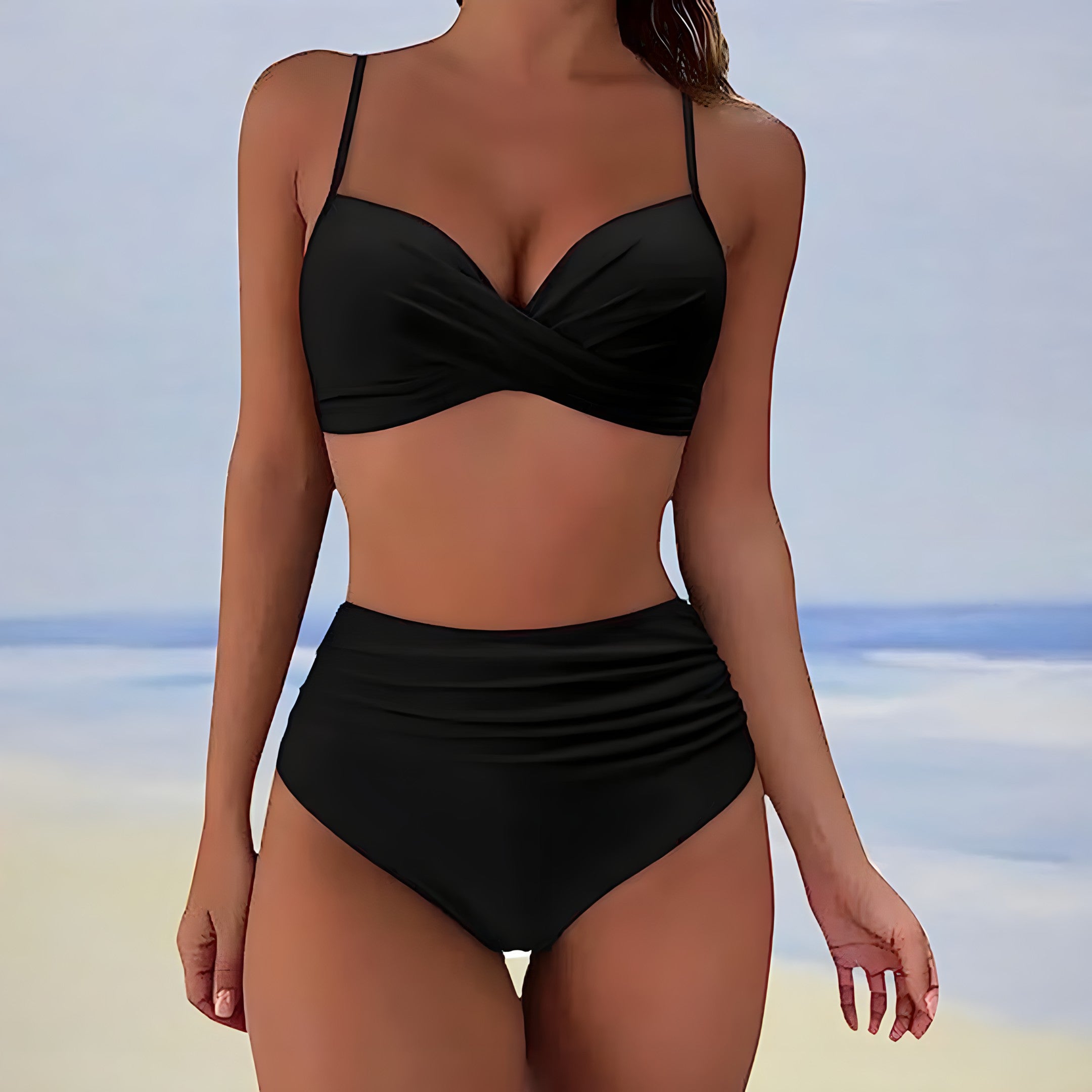 Zara | Women's V-Neck Cross Front Bikini Set
