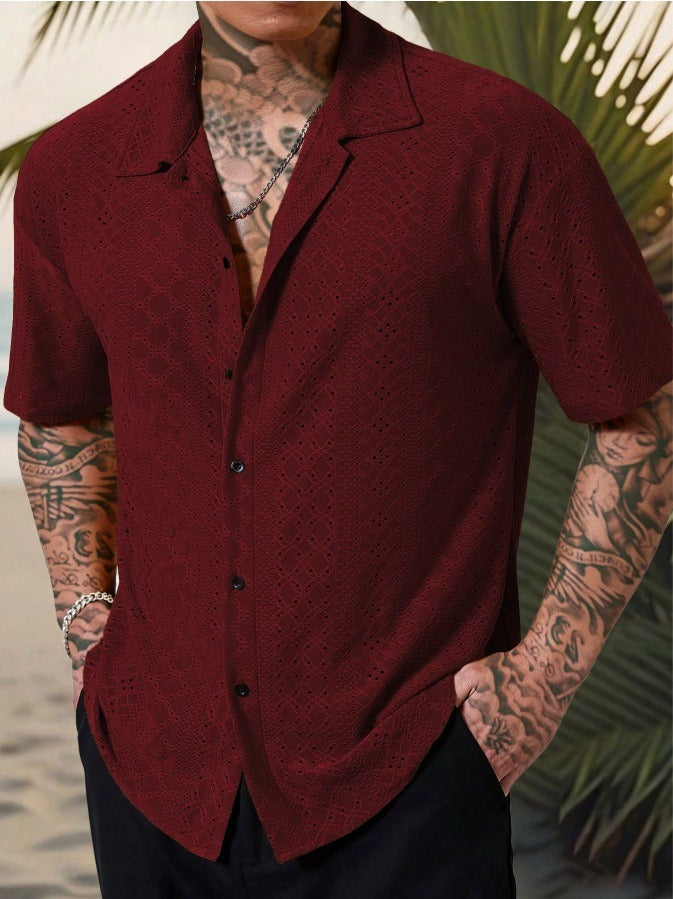 Kairo | Men's Open Knit Short Sleeve Summer Shirt