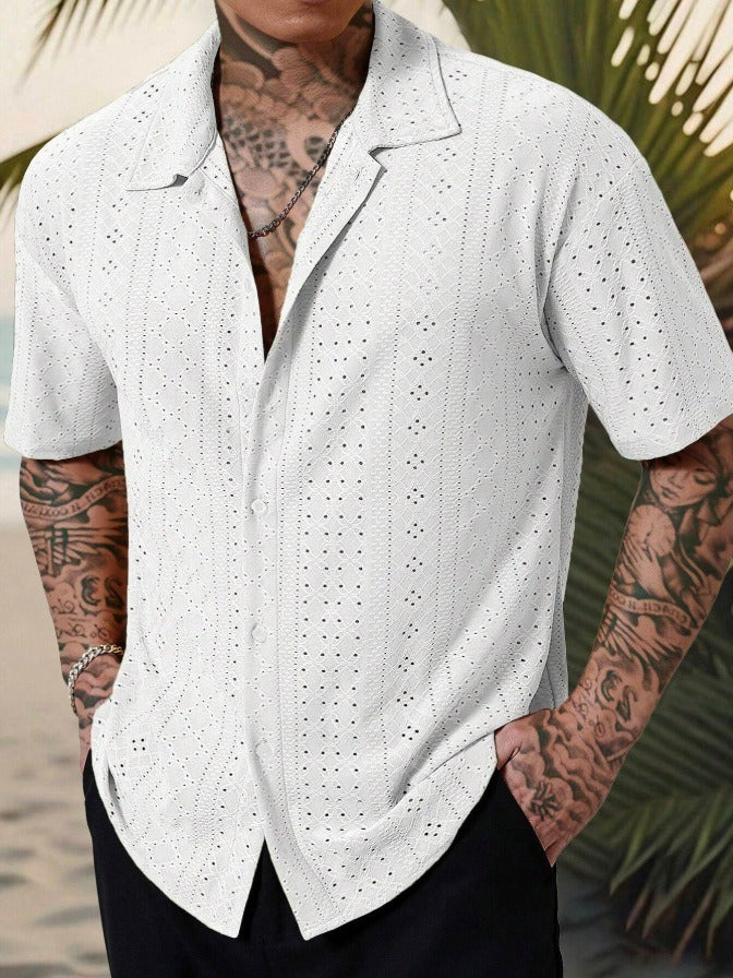 Kairo | Men's Open Knit Short Sleeve Summer Shirt