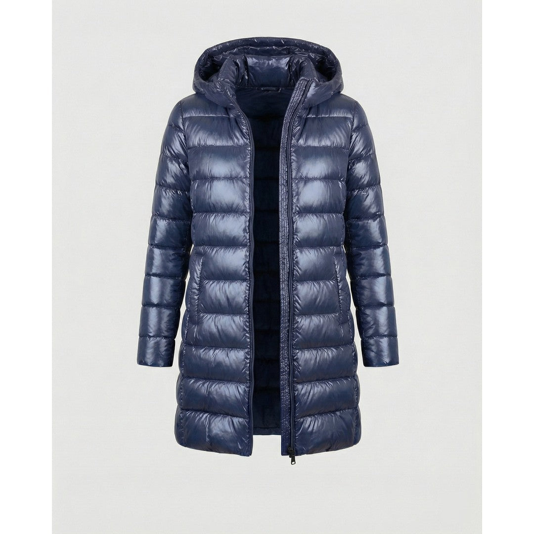 Woman wearing the Isla women's hooded jacket, 7 view