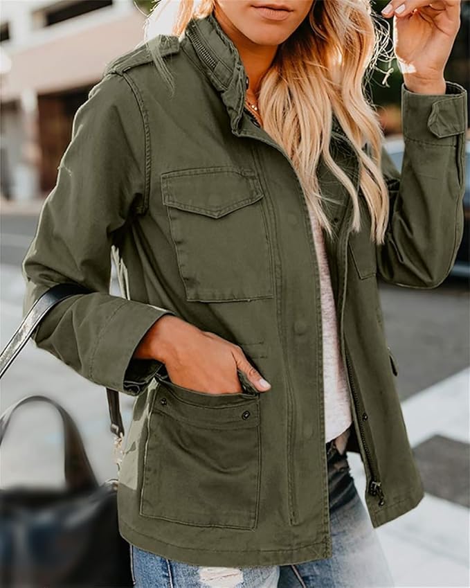 Zaria | Women's Utility Style Zip Front Jacket