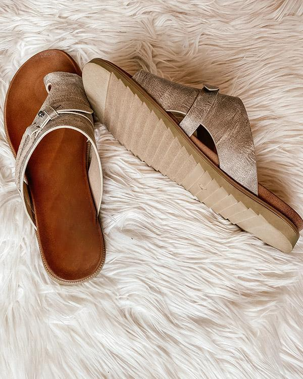 Sienna | Women's Braided Toe Ring Slide Sandals