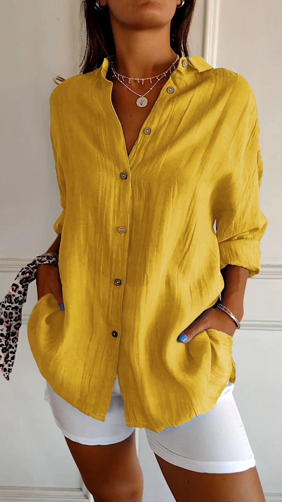 Isla | Women's Collared Button-Front Summer Shirt