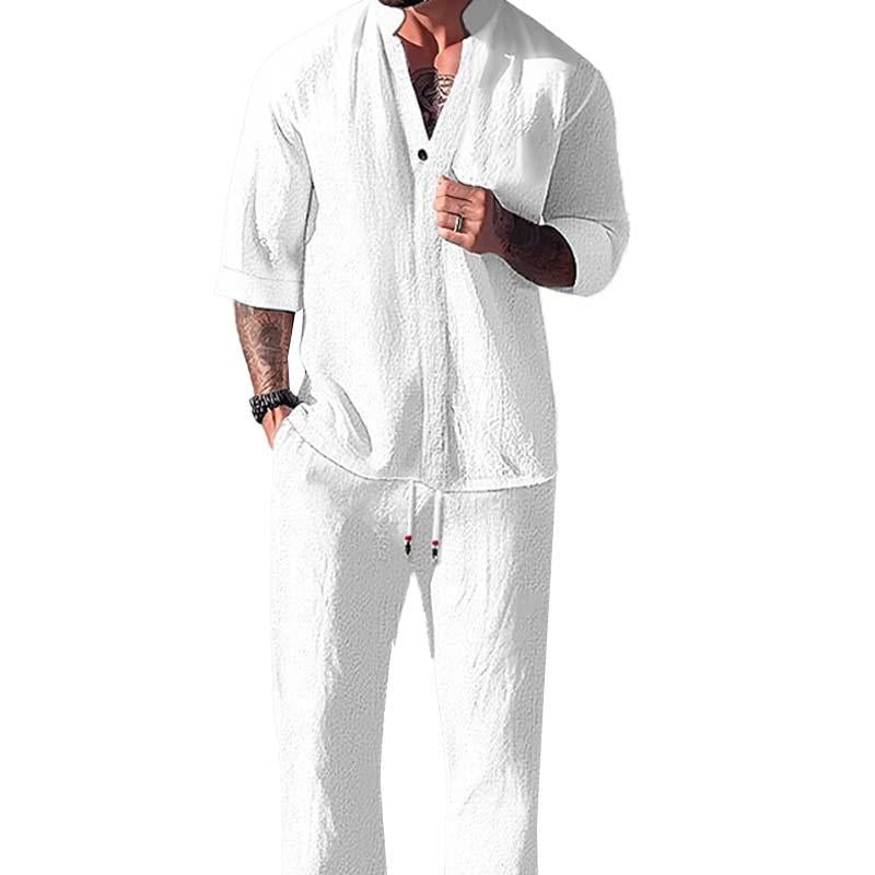 Caleb | Men's Breathable Linen Blend Lounge Set