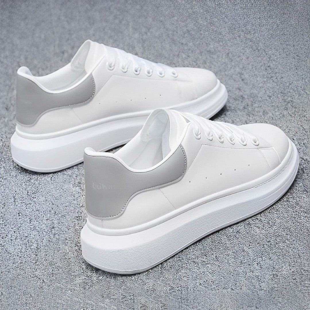 Man wearing the Keaton men's lightweight sneakers, flatlay view
