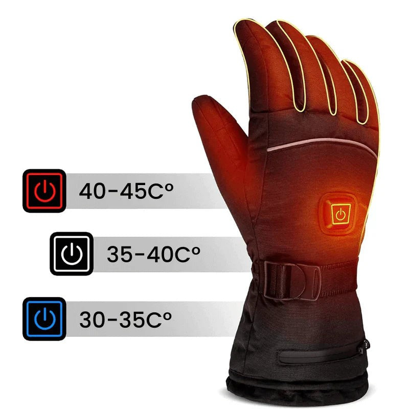 Waterproof electric heated gloves with three heat settings - product photo 3