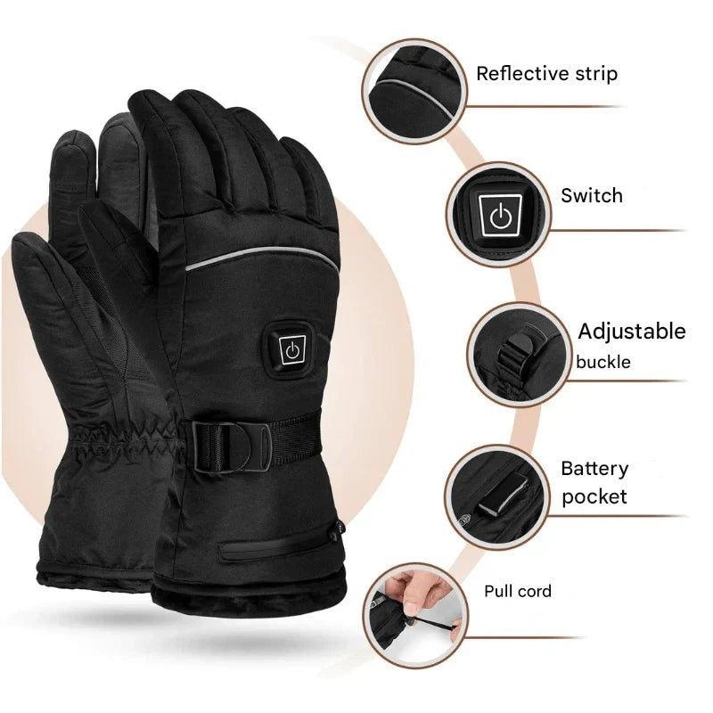 Waterproof electric heated gloves with three heat settings - product photo 7