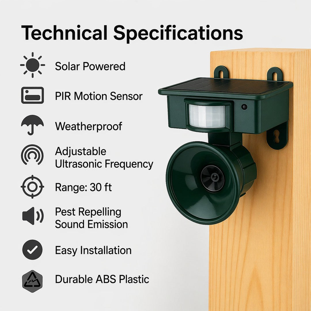 Solar motion-activated bird deterrent - product photo 7